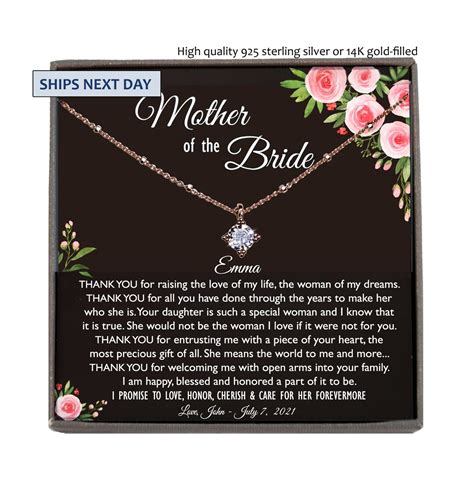 Mother Of The Bride Gift From Groom Mother In Law Wedding Gift From