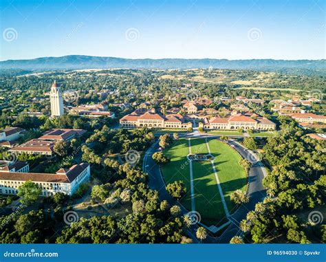 Drone View of Stanford University Editorial Image - Image of iconic ...