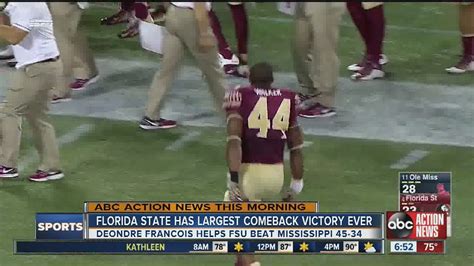 Florida State Has Largest Comeback Victory Ever Youtube