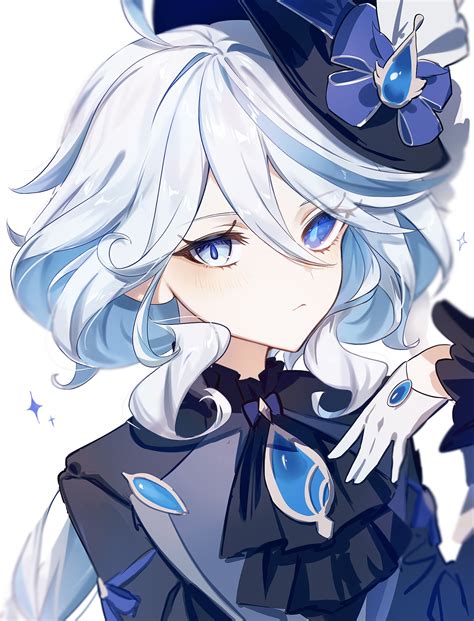 Long Hair Blue Eyes White Hair Solo Heterochromia Looking At