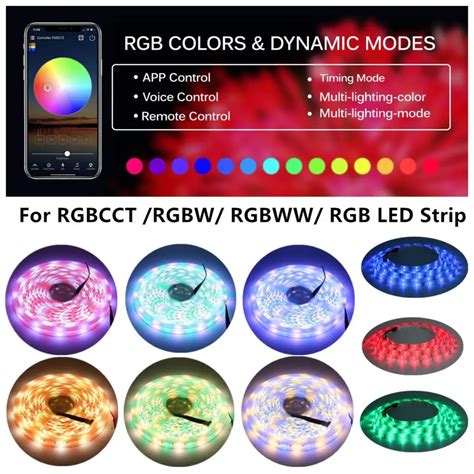 Dc12v 24v Wifi Led Controller Rgb Rgbw Rgbww Strip 16 Million Colors