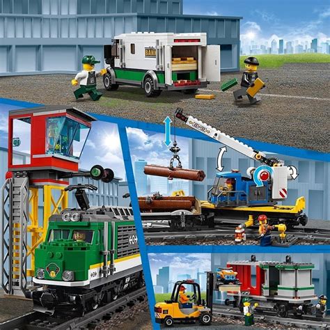 Lego 60198 City Cargo Train Set Battery Powered Engine For Kids 6