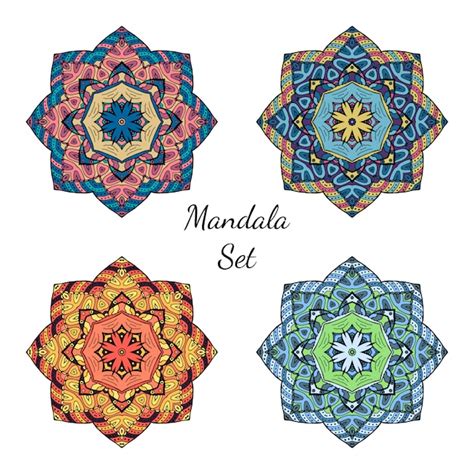 Premium Vector Original Colorful Mandala Elements Collection