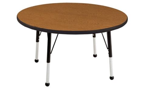 ECR4Kids Adjustable Height Round Classroom Table 36" dia., Classroom Tables