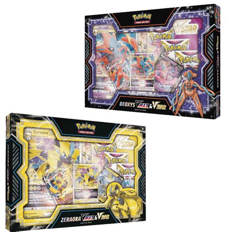 Pokemon Zeraora Vmax And Vstar And Deoxys Vmax And Vstar Battle Box Set