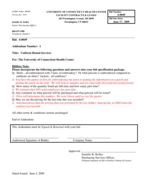 Fillable Online Das State Ct Bid Addendum Number Title