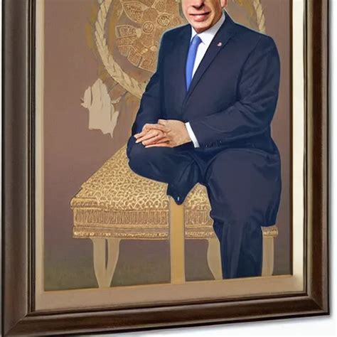 A Portrait Of Benjamin Netanyahu By Alphones Mucha Stable Diffusion