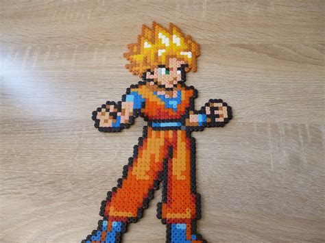 Buy Sprite Goku Ssj Dragon Ball Hama Beads Pixel Art Perler Sexiz Pix