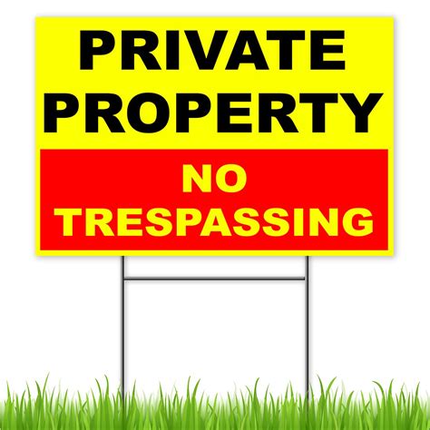 Buy No Trespassing Sign Coroplast X No Trespassing Yard Sign