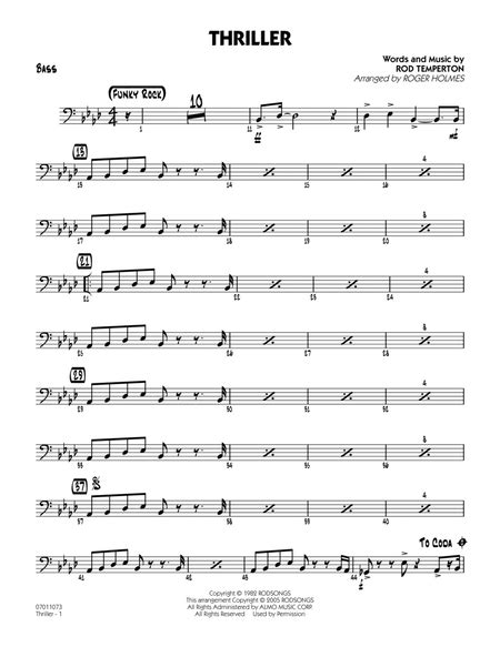 Thriller Bass By Roger Holmes Part Digital Sheet Music Sheet Music Plus