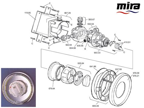 Mira Excel B 1990 1996 Shower Spares And Parts National Shower Spares