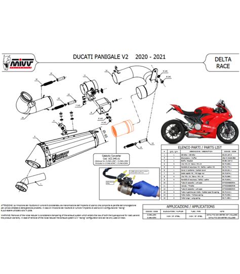 Mivv Ducati Panigale V Terminale Di Scarico Moto Slip On Delta Race Inox