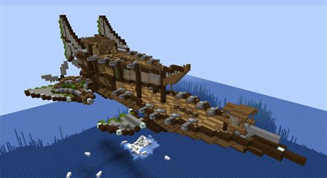 Minecraft Steampunk Airship Schematic