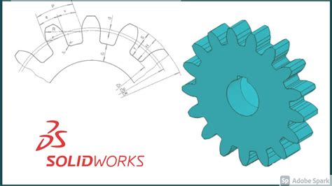 DESENHO DE ENGRENAGEM NO SOLIDWORKS YouTube