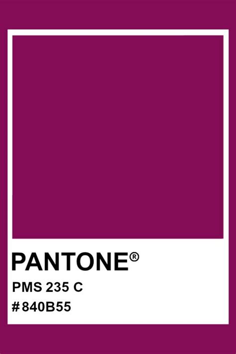 PANTONE 235 C Pantone Color PMS Hex Pantone Colour Palettes