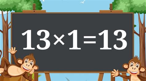 Table Of 13 Learn Multiplication Table Of Thirteen 13×113 Times