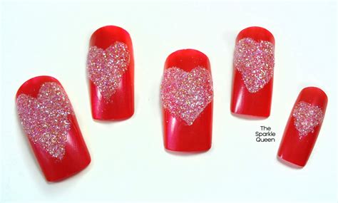 Easy Glitter Heart Nail Art {Video Tutorial}