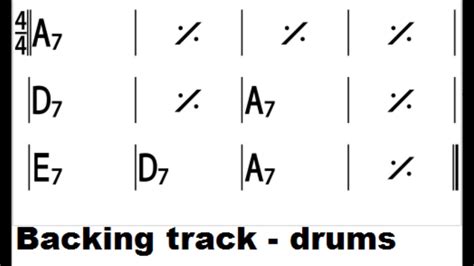 Shuffle Backing Track Drums And Bass Only 70 Bpm YouTube