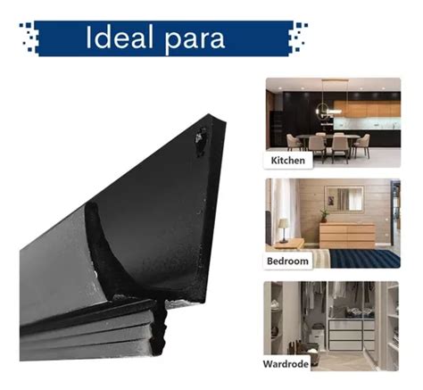 Jaladera Perfil Tipo J Para Canto Negro 1 50 M 2 Pza En Venta En