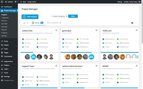 Wp Project Manager Project Task Management And Team Collaboration Software For Wordpress Download