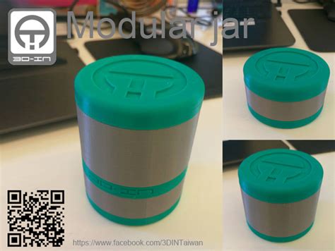 3d Printed Modular Jar By 3din Pinshape