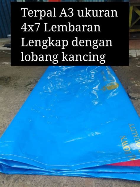 Terpal A3 Murah Ukuran 4x7 Lembaran Sudah Lengkap Dengan Lobang