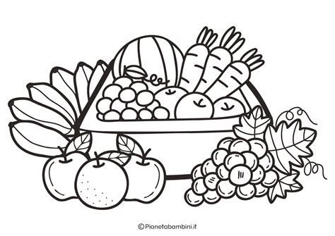 12 Disegni Di Cesti Di Frutta Da Colorare Pianetabambiniit