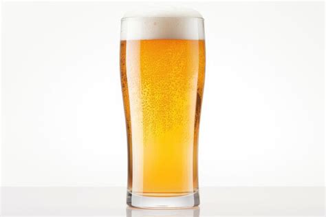 Premium Ai Image A Flawless Glass Of Beer Stands Alone Against A