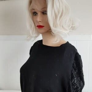 Platinum Blonde Lace Front Wig 12 - Etsy