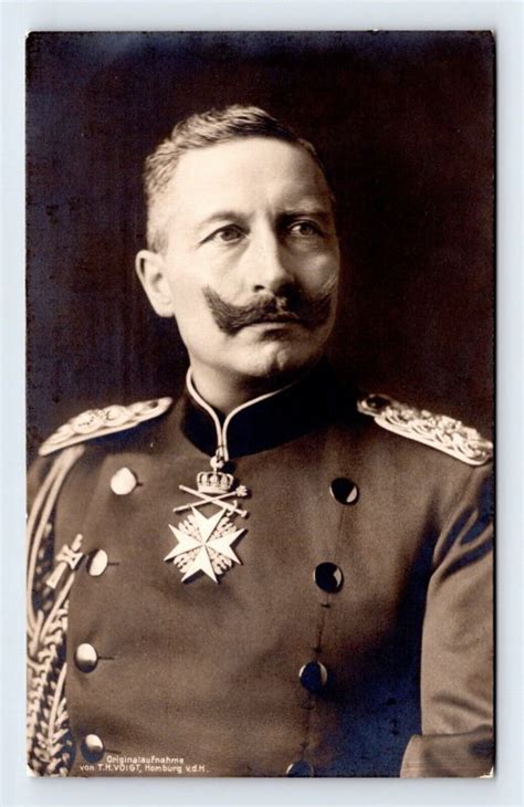 Rppc Portrait Of Kaiser Wilhelm Ii In German Navy Uniform Unp Postcard