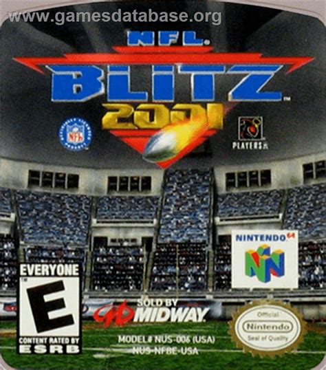 NFL Blitz 2001 - Nintendo N64 - Artwork - Cartridge Top