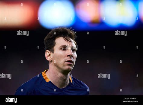 Lionel Messi FC Barcelona During La Liga Soccer Match Between FC