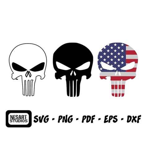 American Punisher Flag Svg Punisher Svg Punisher Skull Svg Inspire Uplift