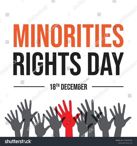 Minorities Rights Day Minorities Rights Day Stock Vector Royalty Free