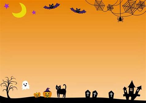 Free Vectors | Cute Halloween background orange A4 horizontal