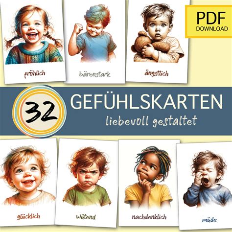 Gef Hlskarten F R Kinder Emotionen Verstehen Und Ausdr Cken