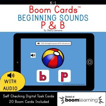 Boom Cards Beginning Sounds P And B By Sherry Clements TPT