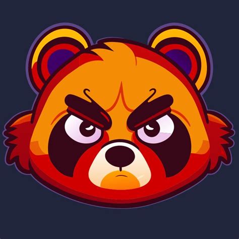 Angry face red panda vector illustration cartoon | Premium AI-generated ...