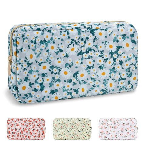 Waterproof Small Floral Makeup Bag Pouch For Pursenylon