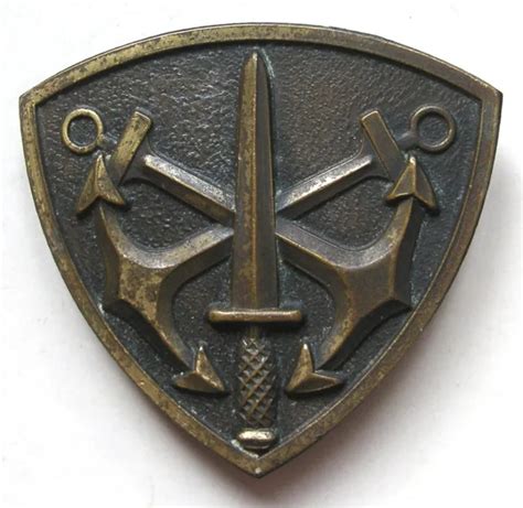 Ancien Insigne De Beret Commandos Marine Non Titulaire Drago Paris