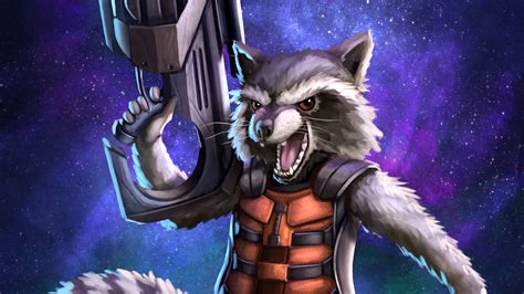 X Rocket Raccoon Art P Resolution Hd K Wallpapers Images