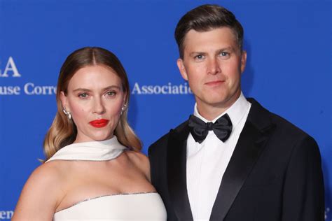 Scarlett Johansson Colin Jost Have Glam Date Night At White House Correspondents Dinner