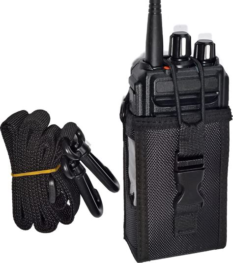 Uayesok Large Molle Radio Pouch Holster Belt Walkie Talkie Holder Nylon