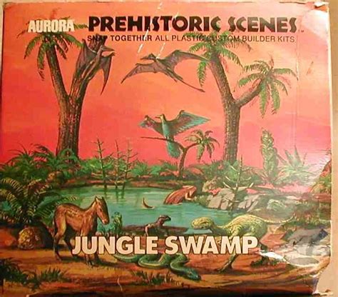 Aurora Prehistoric Scenes Jungle Swamp Kit Retro Horror Aurora