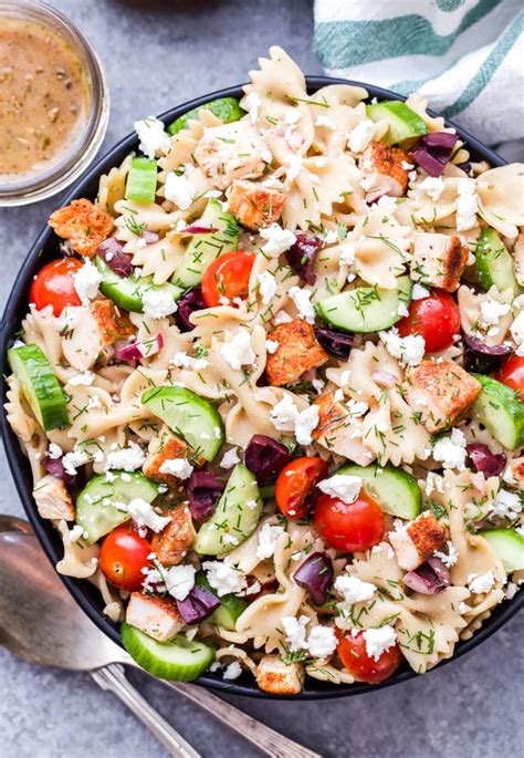 Greek Chicken Pasta Salad Recipe Runner