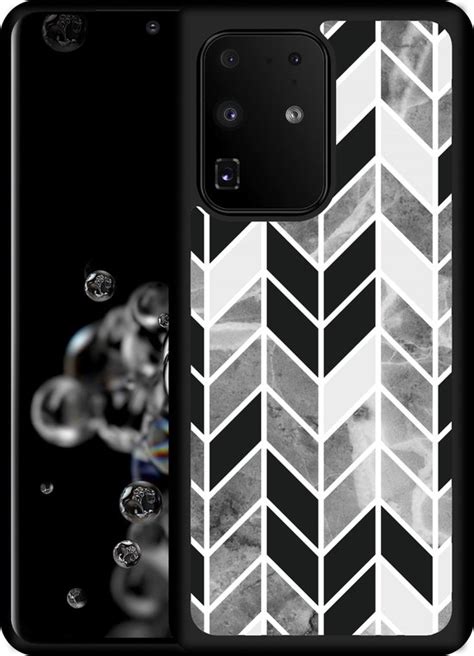 Galaxy S Ultra Hardcase Hoesje Visgraat Marmer Designed By Cazy