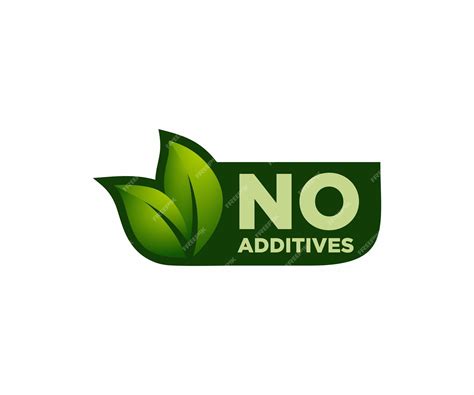 Premium Vector | No additives sign for healthy food products label