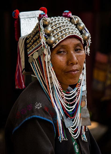 Akha Woman Women Traditional Outfits Southeast Asian