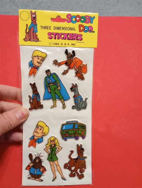 Vintage 80s Puffy Scooby Doo Sticker Package Etsy