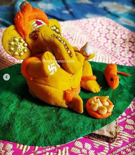 Eco Friendly Haldi Ganesha Idol Made By Me Meghnaunni